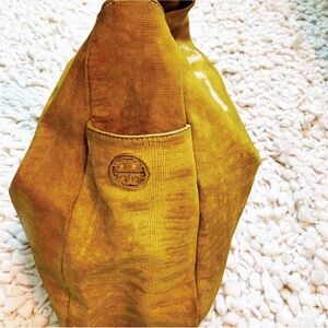 Tory Burch Mustard Yellow Shoulder Hobo Bag